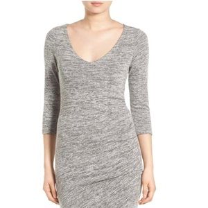 Leith ruched v-neck dress NWOT